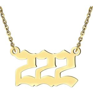 222 angel number necklace